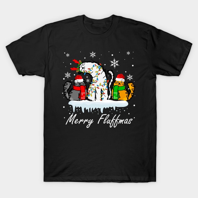 Cat merry fluffmas T-Shirt by tiranntrmoyet